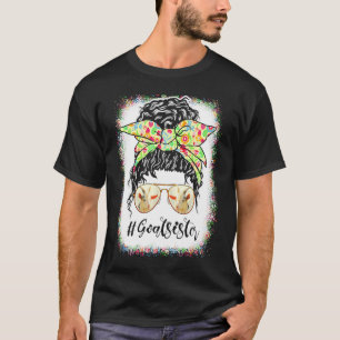 Goat Sister Messy Bun Life Hair Glasses For Mother T-Shirt