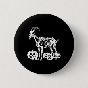 Goat Skeleton Birthday Halloween Mens Womens Kids 6 Cm Round Badge