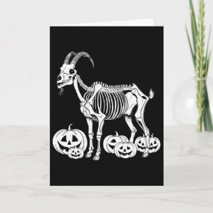 Goat Skeleton Birthday Halloween Mens Womens Kids Card