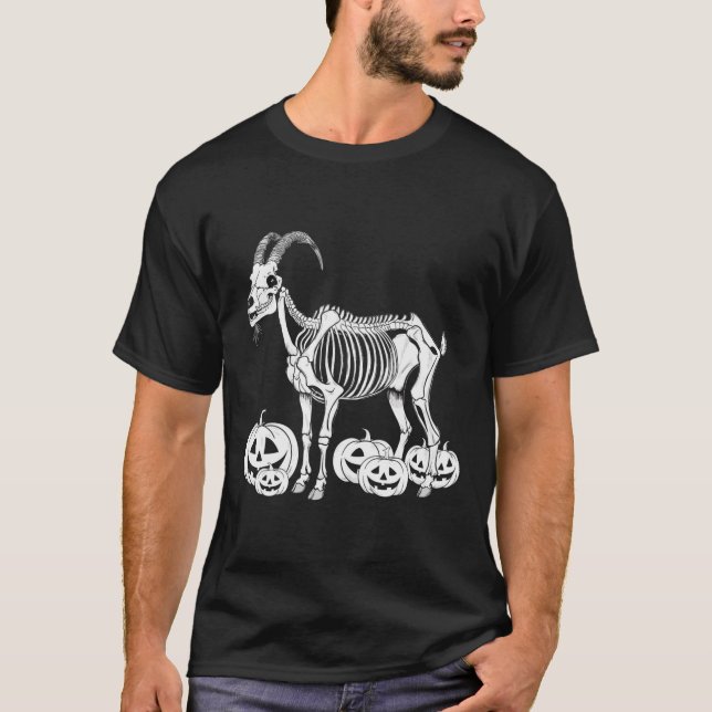 Goat Skeleton Birthday Halloween Mens Womens Kids  T-Shirt (Front)