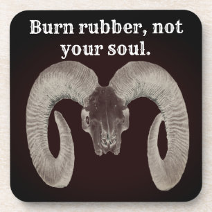 Goat Skull Face ,and Personalised Coaster