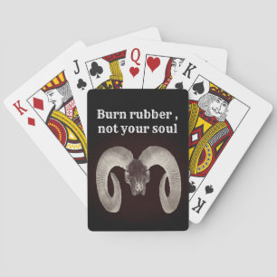 Goat Skull Face ,and Personalised Playing Cards