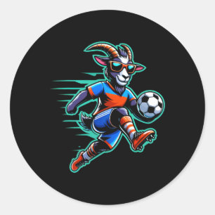 Goat Soccer Byll Boys Kids  Classic Round Sticker