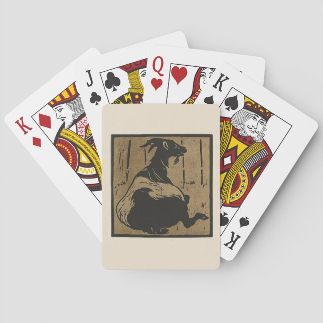 Goat - Square Animals Illustration Playing Cards (Back)