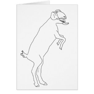 Goat Standing up Illustration Funny Simple Animal