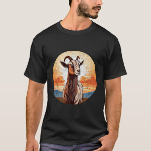 Goat Sunset Vintage Farmer T-Shirt