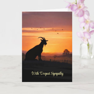 Goat Sympathy Loss of Pet Country Setting  Card