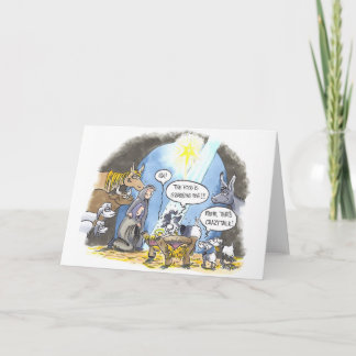 Goat themed Christmas Card