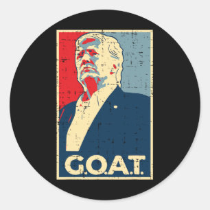 Goat Trump Poster 2024 Classic Round Sticker