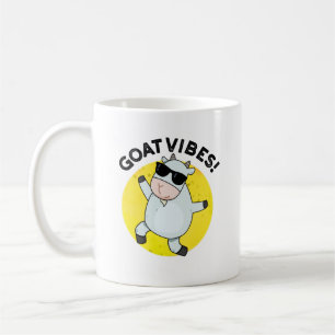 Goat Vibes Funny Good Vibes Animal Pun  Coffee Mug