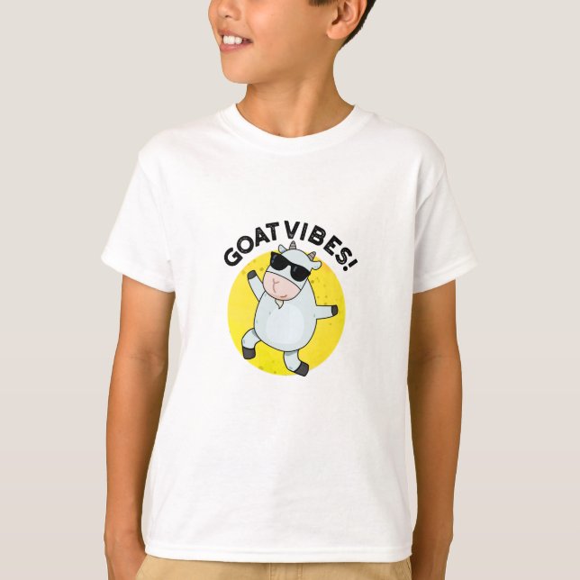 Goat Vibes Funny Good Vibes Animal Pun  T-Shirt (Front)