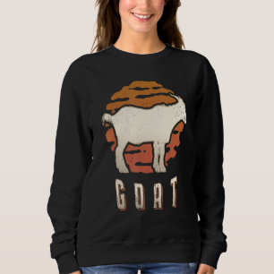 Goat Vintage Retro Classic Animal Sunset Sweatshirt
