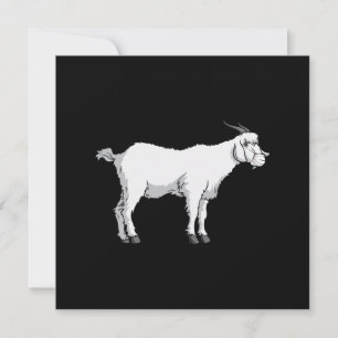 Goat Wearing Medical Face Mask Invitation