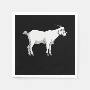 Goat Wearing Medical Face Mask Napkin