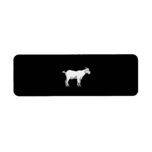 Goat Wearing Medical Face Mask Return Address Label