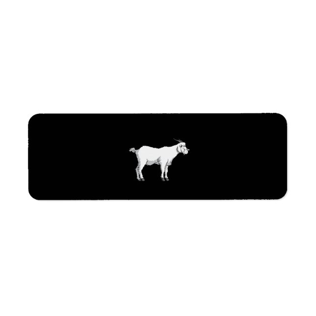 Goat Wearing Medical Face Mask Return Address Label (Front)