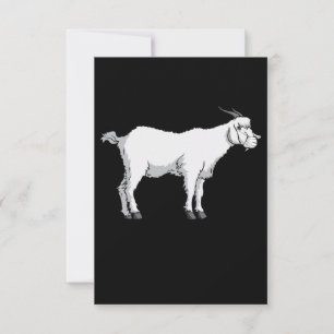 Goat Wearing Medical Face Mask RSVP Card