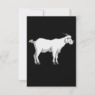 Goat Wearing Medical Face Mask Thank You Card
