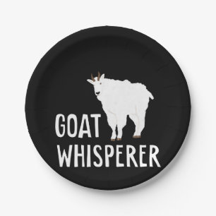 Goat Whisperer  Funny Goat Farm Tshirt  Pet Goat Paper Plate