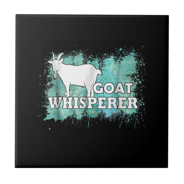 Goat Whisperer Goats Farmer Ceramic Tile (Front)