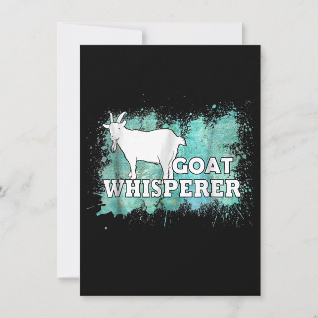 Goat Whisperer Goats Farmer Invitation (Front)