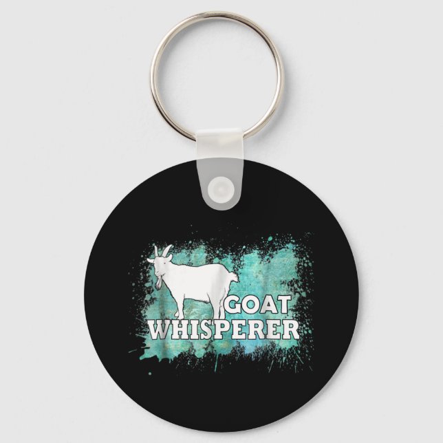 Goat Whisperer Goats Farmer Key Ring (Front)