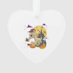 Goat Witch Broom Pumpkin Halloween Costume Ornament