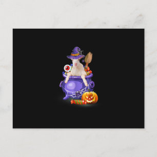 Goat With Hat Candy Pumpkin Halloween Gift Holiday Postcard
