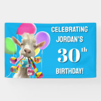 Goat with Party Blowers