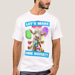 Goat with Party Blowers T-Shirt