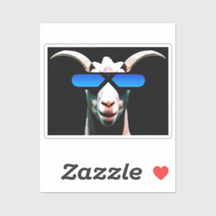 Goat with Sunglasses Sticker