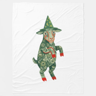 Goat Wizard Blanket – Floral Folk Art