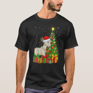 Goat Xmas Holiday Santa Goat Christmas Tree T-Shirt