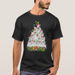 Goat  Xmas Lights Santa Goat Christmas Tree T-Shirt