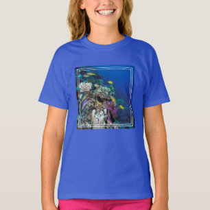 Goatfish Swarm Around Small Coral T-Shirt