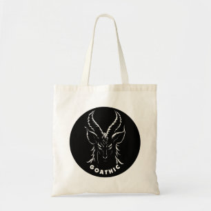 Goathic   Gothic Pun   Satanic Goat Tote Bag
