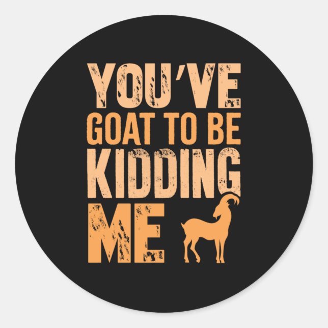 Goatlife Classic Round Sticker (Front)