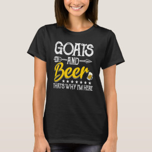 Goats And Beer Animal Caprine Clothes Farmer Goat T-Shirt