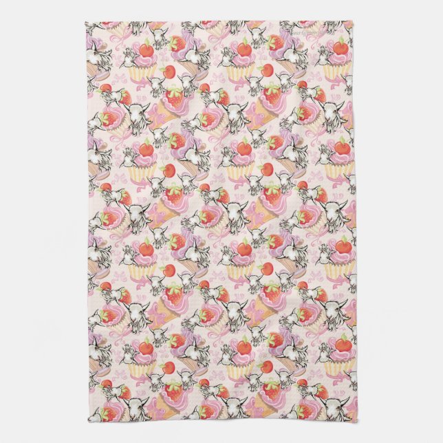 GOATS and Sweets | by TotallyGoatally™ Tea Towel (Vertical)