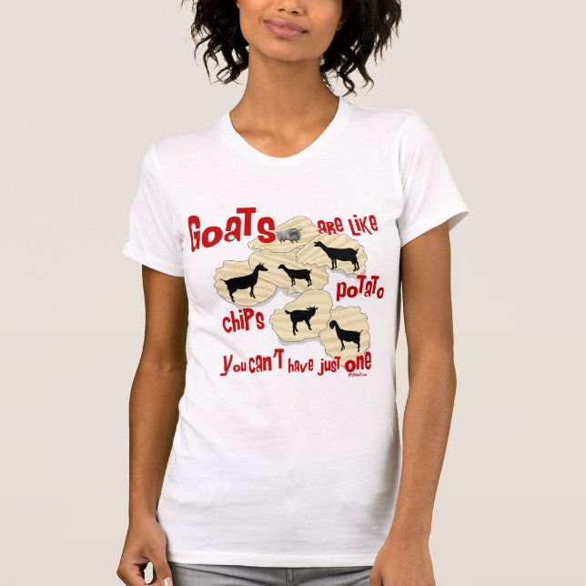 Goats are Like Potato Chips T-Shirt (Front)