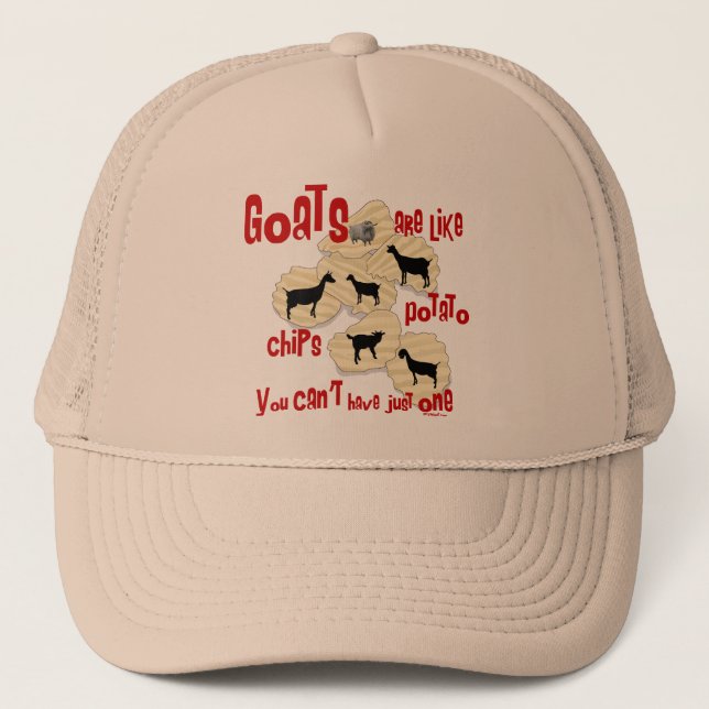Goats are Like Potato Chips Trucker Hat (Front)