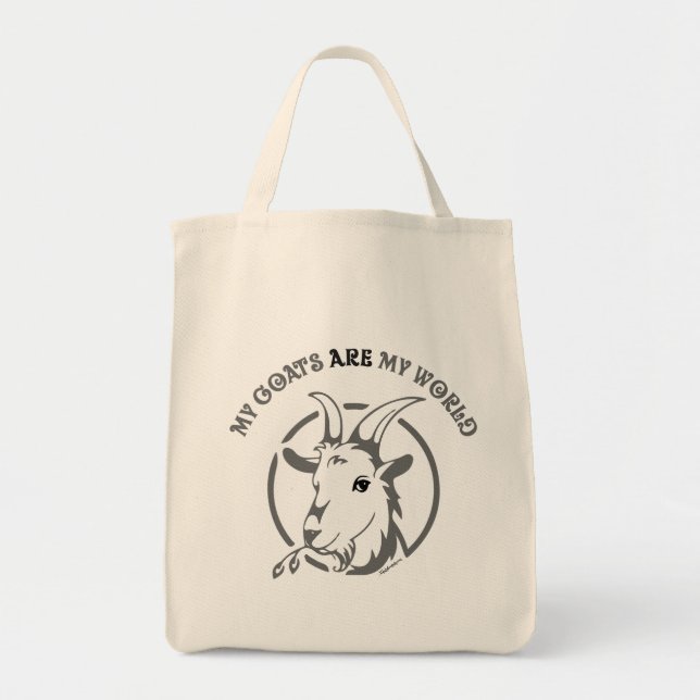 GOATS ARE MY WORLD | by TotallyGoatally™ Tote Bag (Front)