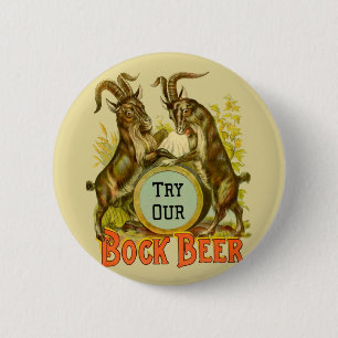 Goats Bock Beer Advertising 6 Cm Round Badge