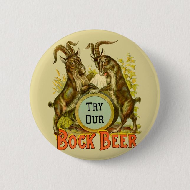 Goats Bock Beer Advertising 6 Cm Round Badge (Front)