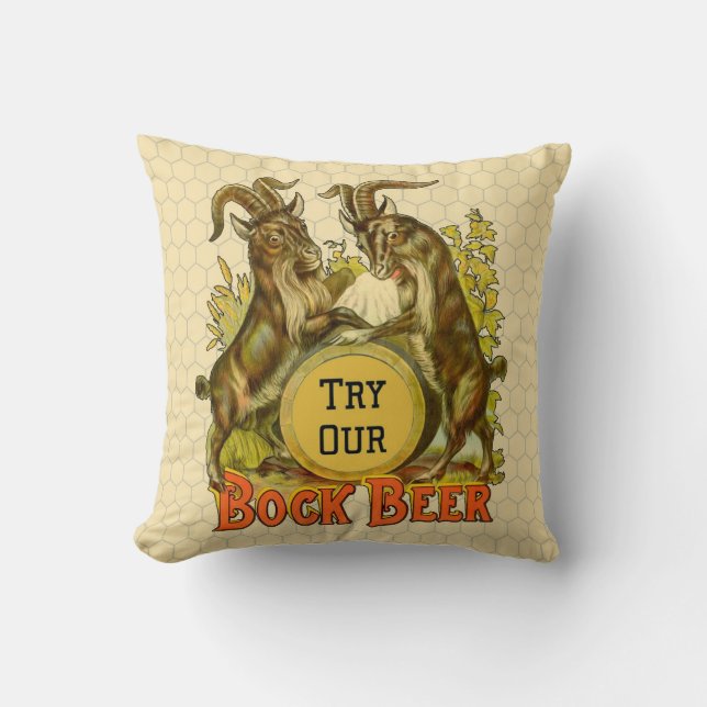 Goats Bock Beer Advertising Cushion (Front)