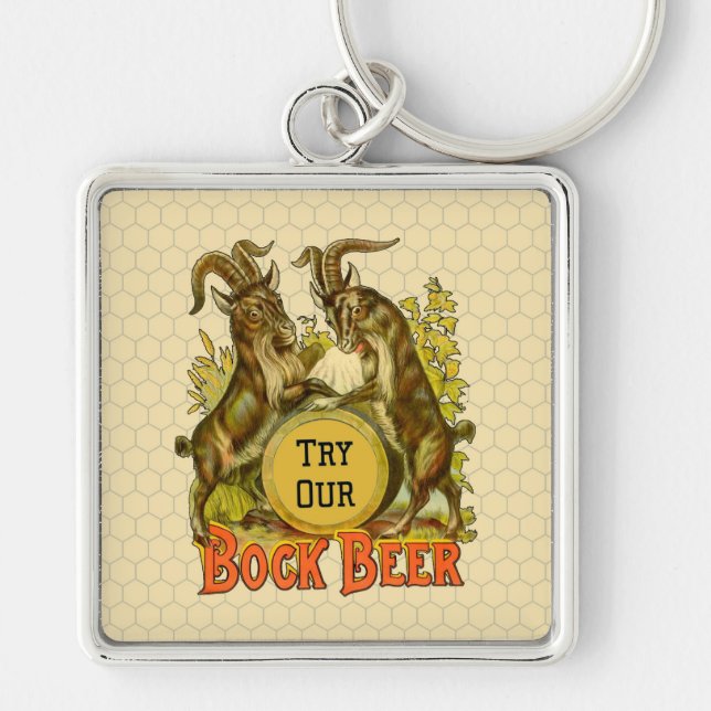 Goats Bock Beer Advertising Key Ring (Front)