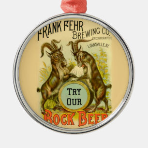 Goats Bock Beer Advertising Metal Ornament