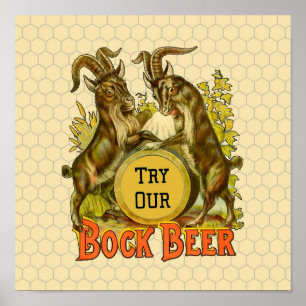 Goats Bock Beer Advertising Poster