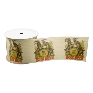 Goats Bock Beer Advertising Satin Ribbon