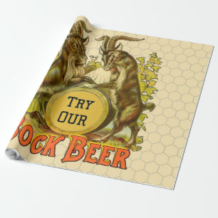 Goats Bock Beer Advertising Wrapping Paper